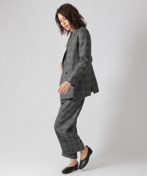 Ezick（エジック）の「チェックジャケット（ジャケット/アウター・ブラック/ブルー）」の7枚目の写真