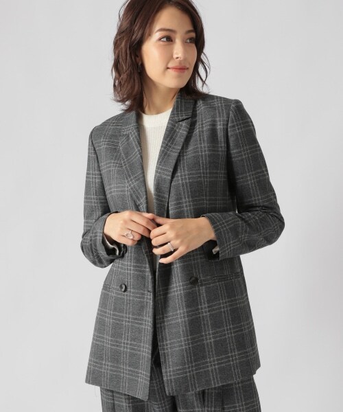 Ezick（エジック）の「チェックジャケット（ジャケット/アウター・ブラック/ブルー）」の17枚目の写真