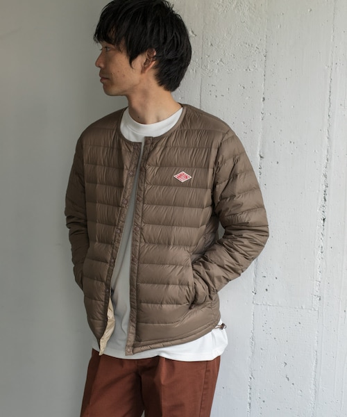 DANTON クルーネックインナーダウンジャケット