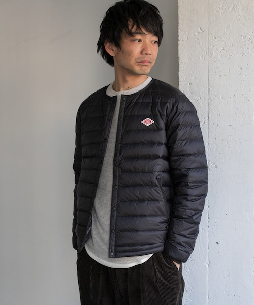 DANTON クルーネックインナーダウンジャケット