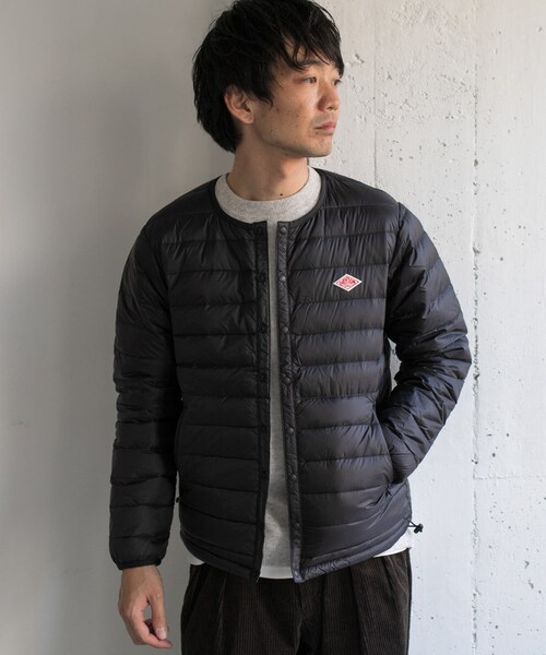 DANTON クルーネックインナーダウンジャケット