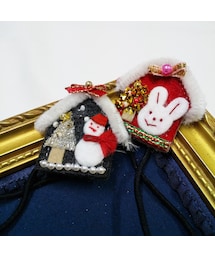 Handmade（ハンドメイド）の「おうちクリスマスヘアゴム（ヘアゴム・キッズ）」