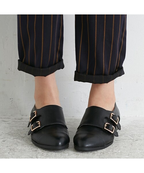 ORiental TRaffic（オリエンタルトラフィック）の「モンクストラップシューズ（シューズ・レディース・ベージュ/ブラック・34/35/36/37/38/39/40/41/42）」の10枚目の写真