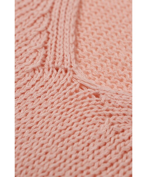 ORENDA（オレンダ）の「很好搭的鏤空垂墜感針織罩衫（トップス・レディース・粉橘/黃/藍/水藍/黑・F）」の6枚目の写真