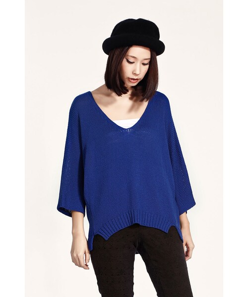 ORENDA（オレンダ）の「很好搭的鏤空垂墜感針織罩衫（トップス・レディース・粉橘/黃/藍/水藍/黑・F）」の20枚目の写真