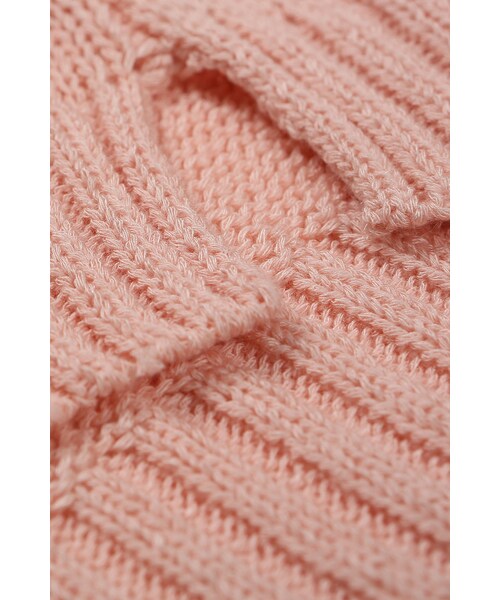 ORENDA（オレンダ）の「很好搭的鏤空垂墜感針織罩衫（トップス・レディース・粉橘/黃/藍/水藍/黑・F）」の7枚目の写真