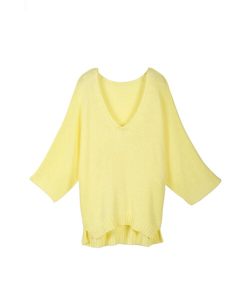 ORENDA（オレンダ）の「很好搭的鏤空垂墜感針織罩衫（トップス・レディース・粉橘/黃/藍/水藍/黑・F）」の13枚目の写真