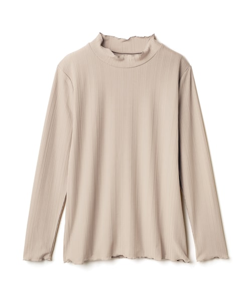 GRL（グレイル）の「メロウフリルシアートップス（Tシャツ/カットソー・レディース・ブラック/ベージュ・M）」の2枚目の写真