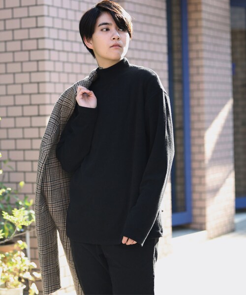 BOYSHE（ボーイシー）の「高密度ニット  ハイネックプルオーバー　ブラック【2 size】（ニット/セーター・レディース・その他）」の5枚目の写真