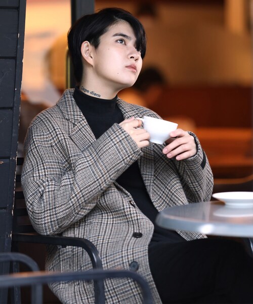 BOYSHE（ボーイシー）の「高密度ニット  ハイネックプルオーバー　ブラック【2 size】（ニット/セーター・レディース・その他）」の9枚目の写真