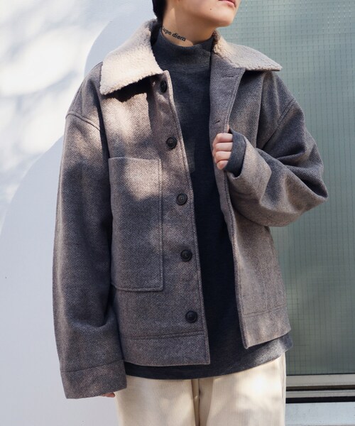 BOYSHE（ボーイシー）の「高密度ニット  ハイネックプルオーバー　チャコールグレー【2 size】（ニット/セーター・レディース・その他）」の8枚目の写真