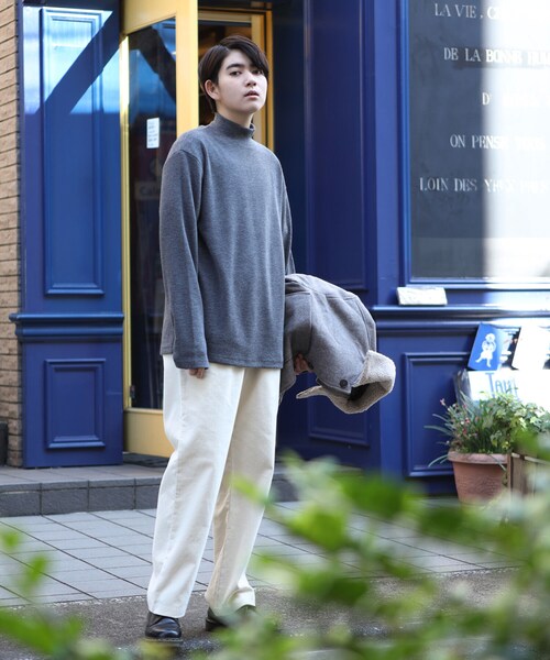 BOYSHE（ボーイシー）の「高密度ニット  ハイネックプルオーバー　チャコールグレー【2 size】（ニット/セーター・レディース・その他）」の2枚目の写真