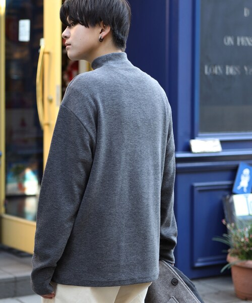 BOYSHE（ボーイシー）の「高密度ニット  ハイネックプルオーバー　チャコールグレー【2 size】（ニット/セーター・レディース・その他）」の5枚目の写真
