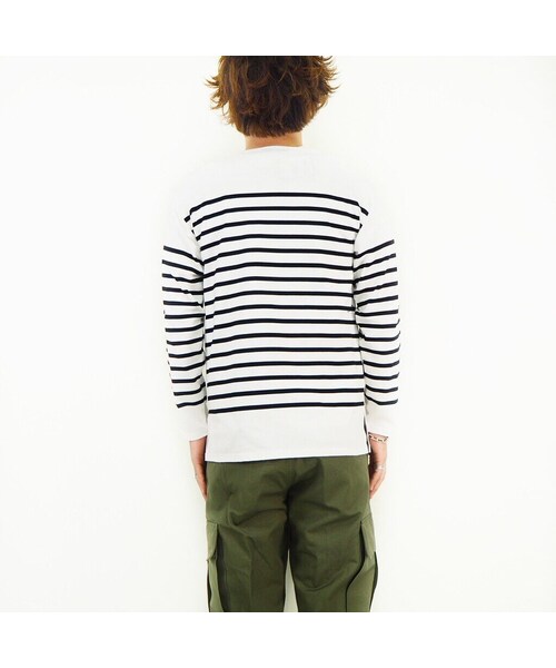 SAINT JAMES（セントジェームス）の「NAVAL [NEIGE /NOIL(WHBK)]（Tシャツ/カットソー・メンズ・その他）」の4枚目の写真