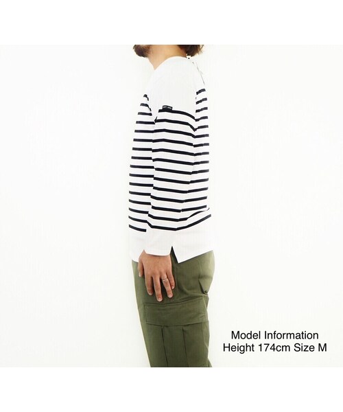 SAINT JAMES（セントジェームス）の「NAVAL [NEIGE /NOIL(WHBK)]（Tシャツ/カットソー・メンズ・その他）」の3枚目の写真