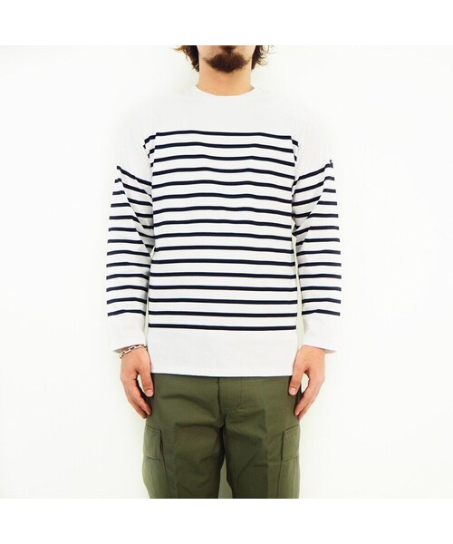 SAINT JAMES（セントジェームス）の「NAVAL [NEIGE /NOIL(WHBK)]（Tシャツ/カットソー・メンズ・その他）」の2枚目の写真