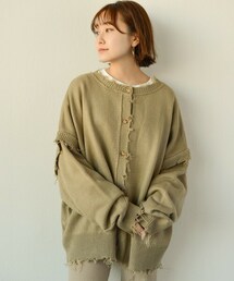 Auntie Rosa Holiday | 2WAYフリンジニット(ニット/セーター)