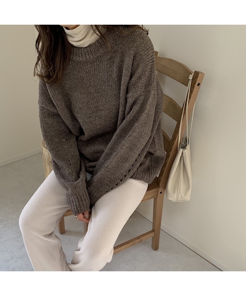 no brand(ノーブランド)の「アルパカクロシェットニット(ニット/セーター・レディース・その他)」の1枚目の写真