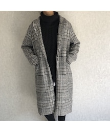 copine | 【近日再入荷決定！】バックスリットデザイン！グレンチェック柄チェスターコート(チェスターコート)