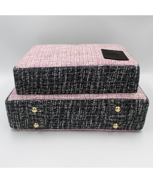 no brand（ノーブランド）の「Wスクエアショルダーバッグ／ピンク／品番：HB70B【送料無料・代引き手数料無料】（ショルダーバッグ・レディース・その他）」の6枚目の写真