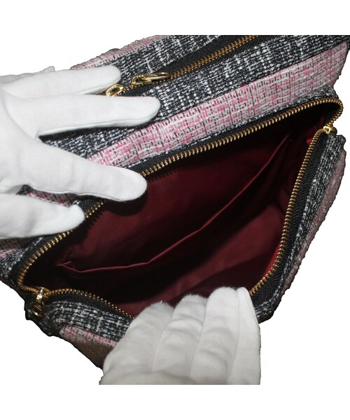 no brand（ノーブランド）の「Wスクエアショルダーバッグ／ピンク／品番：HB70B【送料無料・代引き手数料無料】（ショルダーバッグ・レディース・その他）」の10枚目の写真