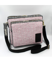 no brand | Wスクエアショルダーバッグ/ピンク/品番:HB70B【送料無料・代引き手数料無料(期間限定)】(ショルダーバッグ)