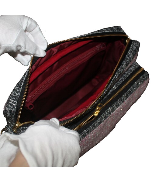 no brand（ノーブランド）の「Wスクエアショルダーバッグ／ピンク／品番：HB70B【送料無料・代引き手数料無料】（ショルダーバッグ・レディース・その他）」の11枚目の写真