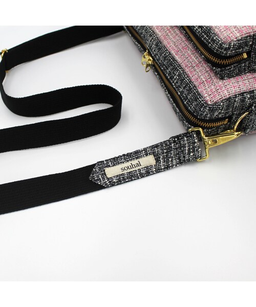 no brand（ノーブランド）の「Wスクエアショルダーバッグ／ピンク／品番：HB70B【送料無料・代引き手数料無料】（ショルダーバッグ・レディース・その他）」の7枚目の写真