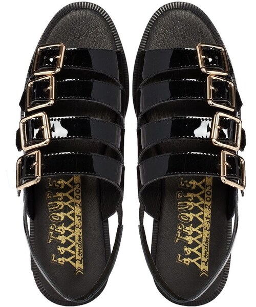 F-TROUPE（エフトゥループ）の「F-Troupe 4 Strap Flatform Sandals（サンダル・レディース・black・US 7/US 5/US 8/US 6/US 9）」の5枚目の写真