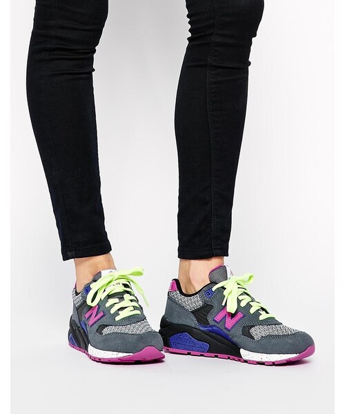 NEW BALANCE(ニューバランス)の「New Balance 580 Suede/Mesh Grey/Pink Trainers(スニーカー・レディース・grey・US 9/US 6/US 8/US 5/US 10/US 11/US 7)」の4枚目の写真