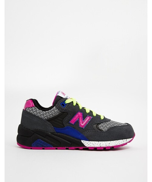 NEW BALANCE(ニューバランス)の「New Balance 580 Suede/Mesh Grey/Pink Trainers(スニーカー・レディース・grey・US 9/US 6/US 8/US 5/US 10/US 11/US 7)」の3枚目の写真