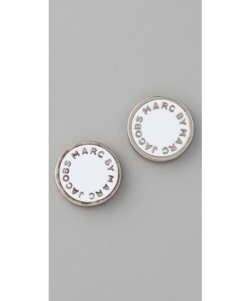 Marc by Marc Jacobs（マークバイマークジェイコブス）の「Marc by Marc Jacobs Logo Disc Stud Earrings（ピアス（両耳用）・Cream/Black (Oro)・One Size）」の15枚目の写真