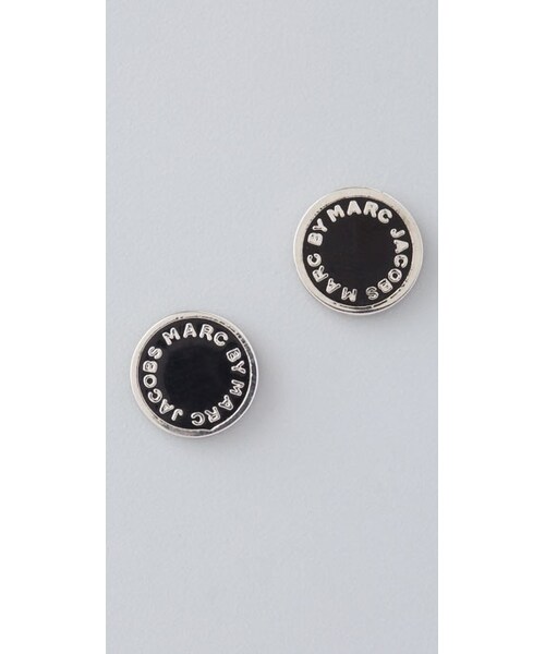 Marc by Marc Jacobs（マークバイマークジェイコブス）の「Marc by Marc Jacobs Logo Disc Stud Earrings（ピアス（両耳用）・Cream/Black (Oro)・One Size）」の4枚目の写真