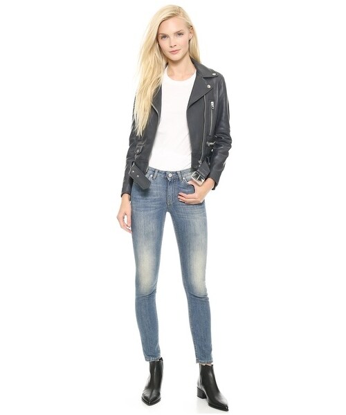 Acne Studios(アクネストゥディオズ)の「Acne Studios Mock Leather Moto Jacket(ライダースジャケット・Brown/Steel Grey・40/38/36/32/34)」の6枚目の写真