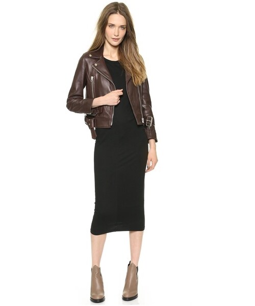Acne Studios(アクネストゥディオズ)の「Acne Studios Mock Leather Moto Jacket(ライダースジャケット・Brown/Steel Grey・40/38/36/32/34)」の4枚目の写真