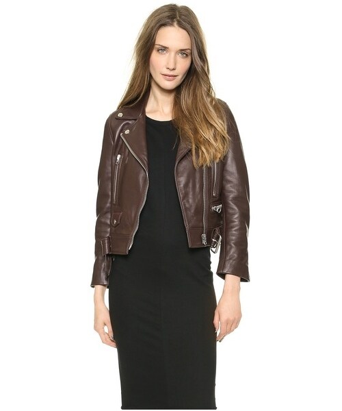 Acne Studios(アクネストゥディオズ)の「Acne Studios Mock Leather Moto Jacket(ライダースジャケット・Brown/Steel Grey・40/38/36/32/34)」の10枚目の写真