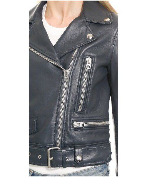 Acne Studios(アクネストゥディオズ)の「Acne Studios Mock Leather Moto Jacket(ライダースジャケット・Brown/Steel Grey・40/38/36/32/34)」の3枚目の写真