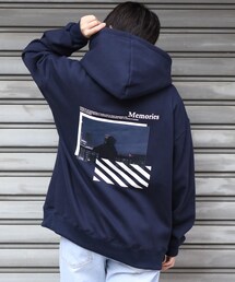 BOYSHE | Memories裏起毛フード パーカー ネイビー(パーカー)