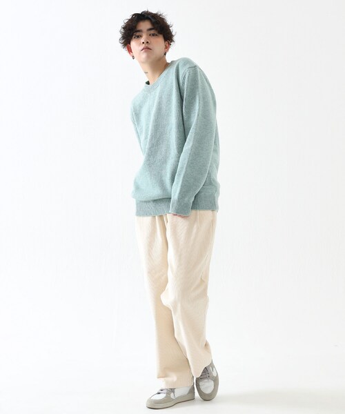 BOYSHE（ボーイシー）の「コーデュロイワイド・テーパードパンツ　アイボリー（その他パンツ・レディース・その他）」の2枚目の写真