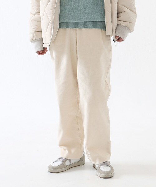 BOYSHE（ボーイシー）の「コーデュロイワイド・テーパードパンツ　アイボリー（その他パンツ・レディース・その他）」の5枚目の写真