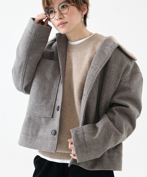 BOYSHE（ボーイシー）の「フリースカラーブルゾンジャケット（ブルゾン・レディース・その他）」の3枚目の写真