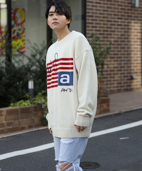 BOYSHE(ボーイシー)の「星条旗ラムウールクルーネックニット アイボリー(ニット/セーター・レディース・その他)」の9枚目の写真