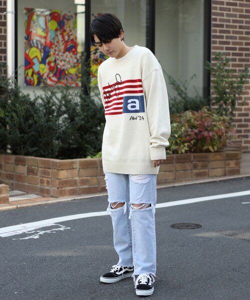 BOYSHE(ボーイシー)の「星条旗ラムウールクルーネックニット アイボリー(ニット/セーター・レディース・その他)」の6枚目の写真