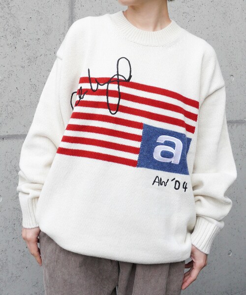BOYSHE(ボーイシー)の「星条旗ラムウールクルーネックニット アイボリー(ニット/セーター・レディース・その他)」の11枚目の写真