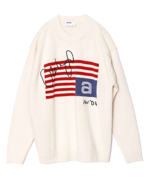 BOYSHE(ボーイシー)の「星条旗ラムウールクルーネックニット アイボリー(ニット/セーター・レディース・その他)」の12枚目の写真