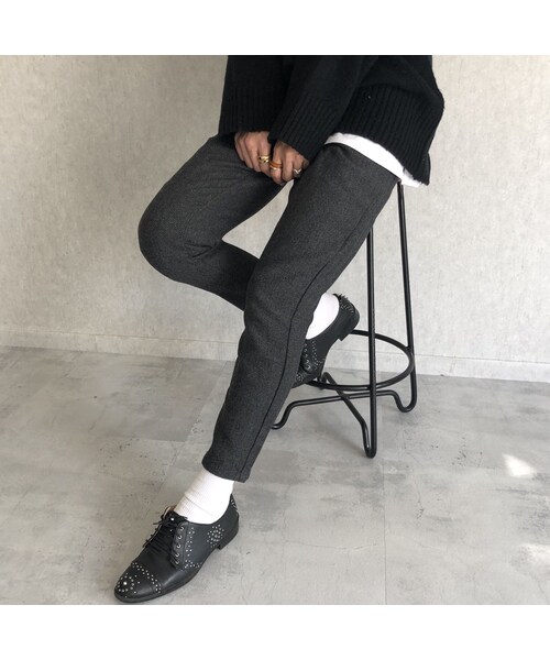 copine（コピン）の「きれいめにもカジュアルにも！タック入りテーパードパンツ【クリックポスト対象商品】（その他パンツ・レディース・その他）」の6枚目の写真