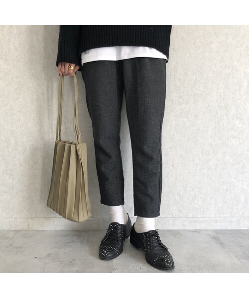 copine（コピン）の「きれいめにもカジュアルにも！タック入りテーパードパンツ【クリックポスト対象商品】（その他パンツ・レディース・その他）」の5枚目の写真