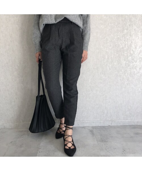 copine（コピン）の「きれいめにもカジュアルにも！タック入りテーパードパンツ【クリックポスト対象商品】（その他パンツ・レディース・その他）」の7枚目の写真