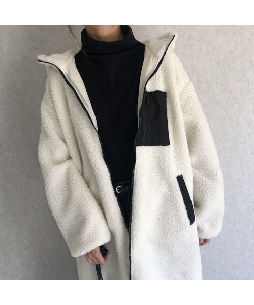 copine(コピン)の「大人カジュアル!ボアフードロングコート(その他アウター・レディース・その他)」の8枚目の写真