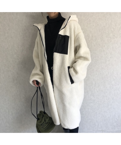 copine(コピン)の「大人カジュアル!ボアフードロングコート(その他アウター・レディース・その他)」の6枚目の写真